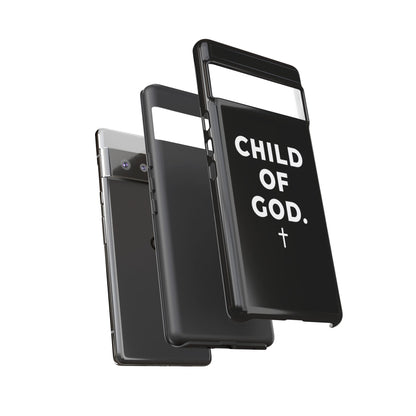 Child of God Phone Case Christian Black Aesthetic Cross Tough Cover