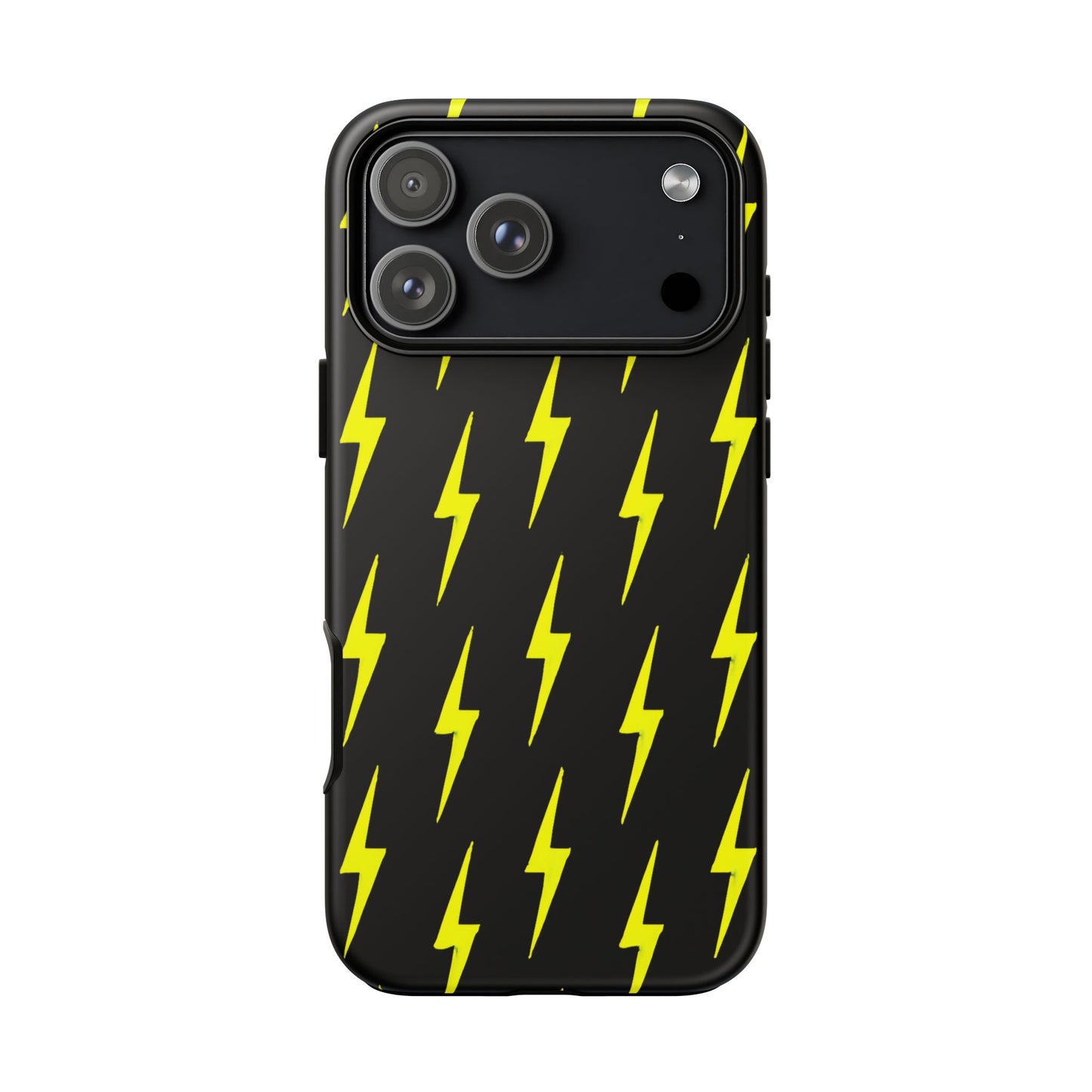 Yellow Lightning Bolt Tough Phone Case | Bold Electric Pattern Case for Iphone, Samsung Galaxy and Pixel
