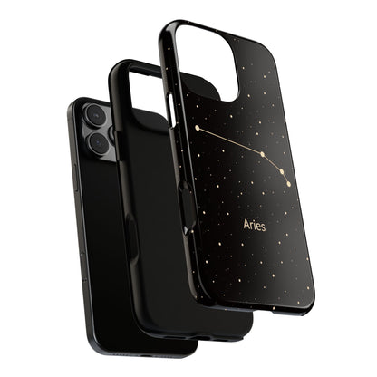Aries Zodiac Constellation Phone Case – Luxe Gold Celestial Cover