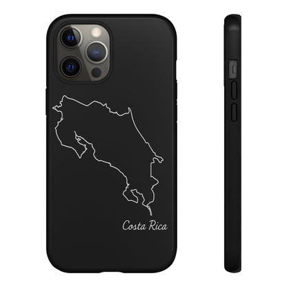 Costa Rica Outline Phone Case – Minimal Country Map Tough Case (iPhone, Samsung, Pixel)