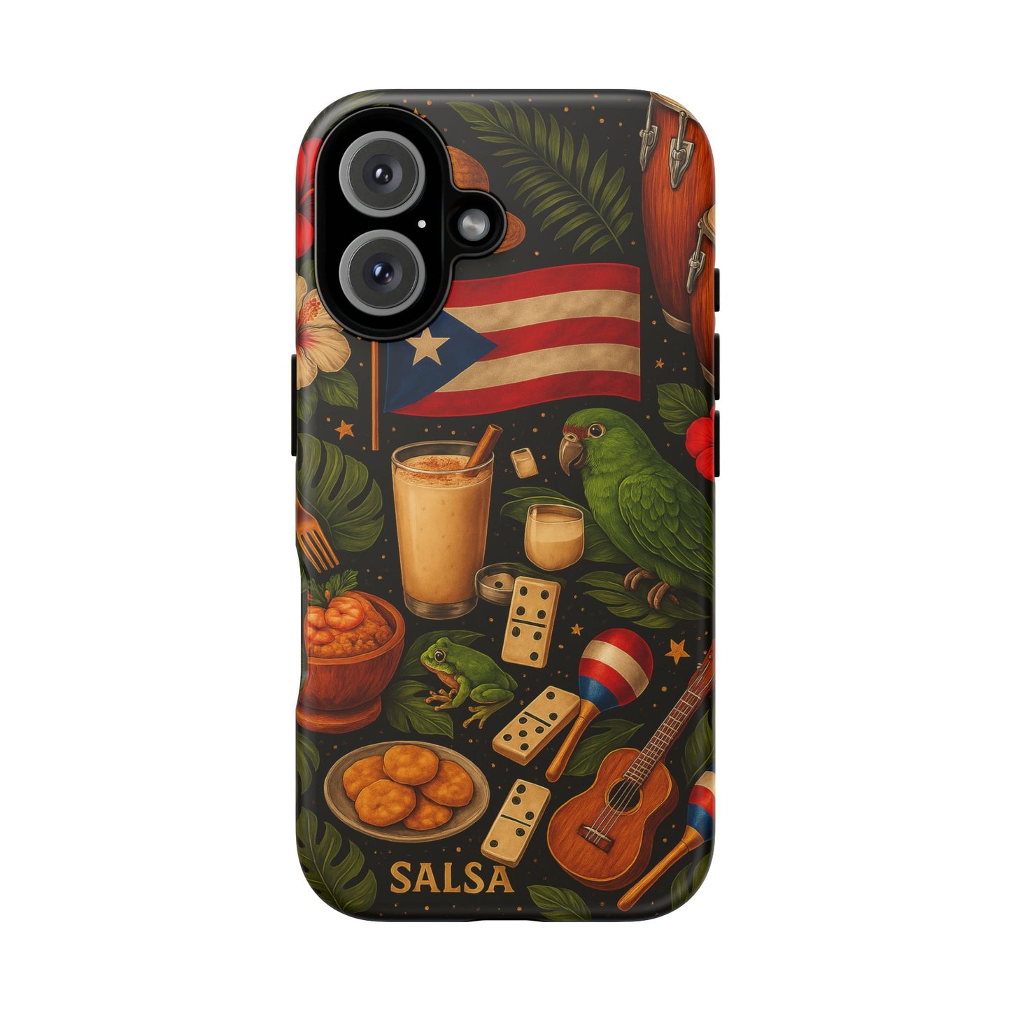 Puerto Rican Culture Phone Case | Boricua Icons Caribbean Aesthetic Tough Protective Case