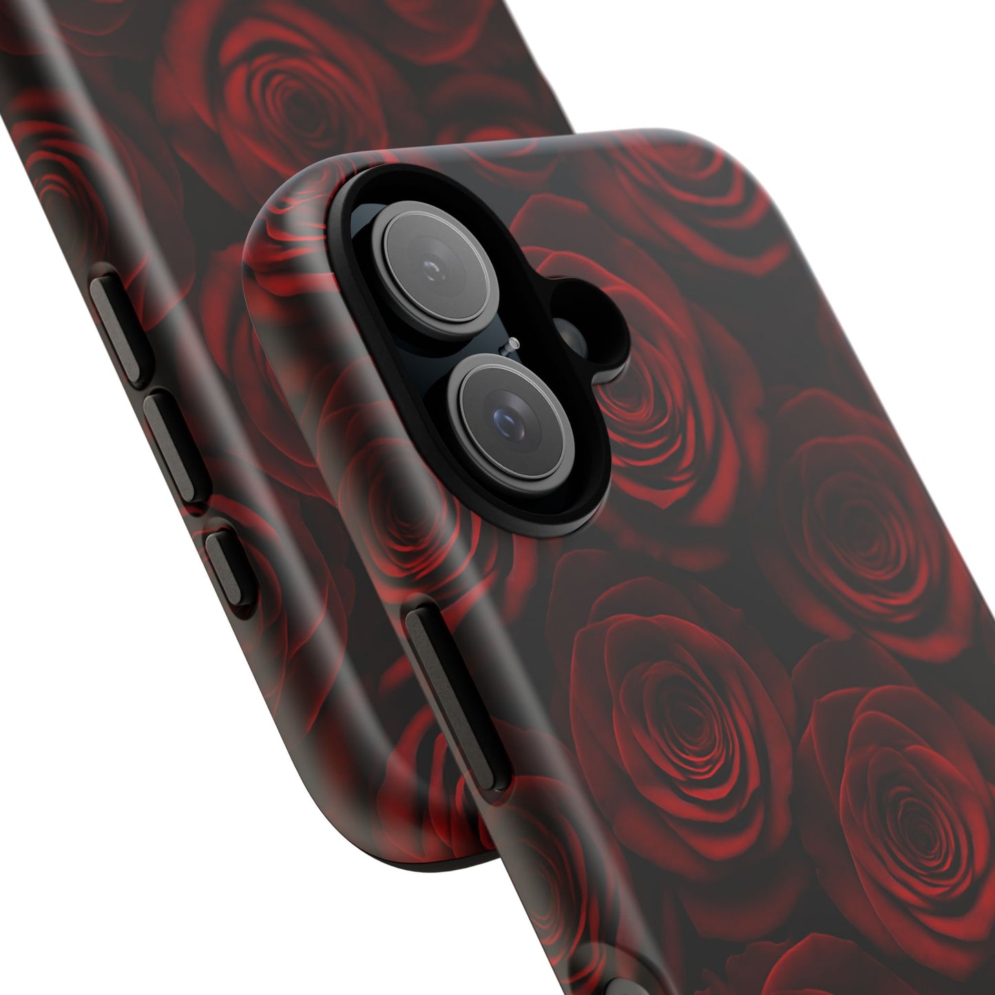 Dark Red Rose Phone Case – Gothic Floral Tough Case (iPhone, Samsung, Pixel)