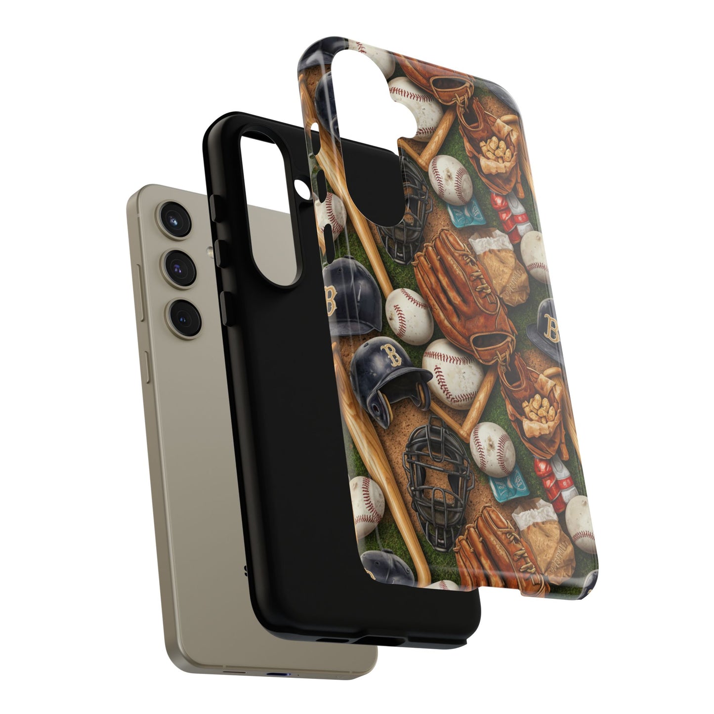 Baseball Gear Collage Phone Case – Vintage Baseball Equipment Sports Tough Case