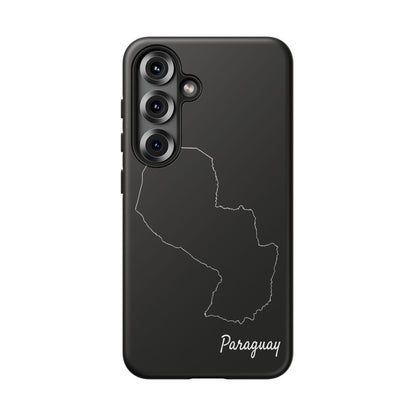 Paraguay Outline Phone Case – Minimal Country Map Tough Case (iPhone, Samsung, Pixel)
