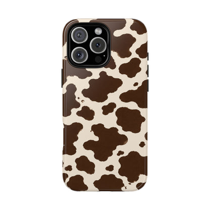 Western Cow Print Tough Phone Case for iPhone Samsung Galaxy Pixel