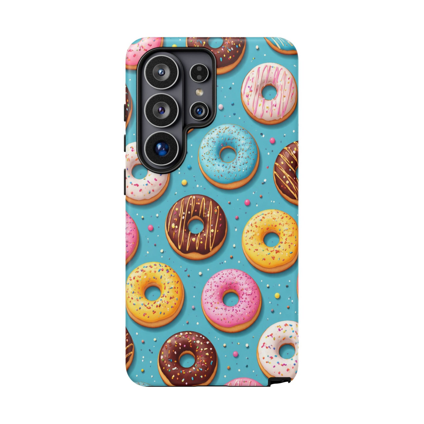 Cute Donut Pattern Phone Case – Colorful Sprinkles Dessert Design for Iphone, Samsung Galaxy and Pixel