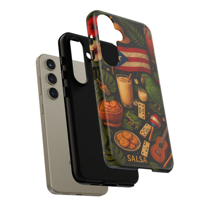 Puerto Rican Culture Phone Case | Boricua Icons Caribbean Aesthetic Tough Protective Case