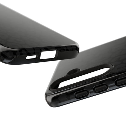 Black Leopard Phone Case | Black on Black Leopard Print Tough iPhone & Samsung Case | Matte or Glossy Protective Cover