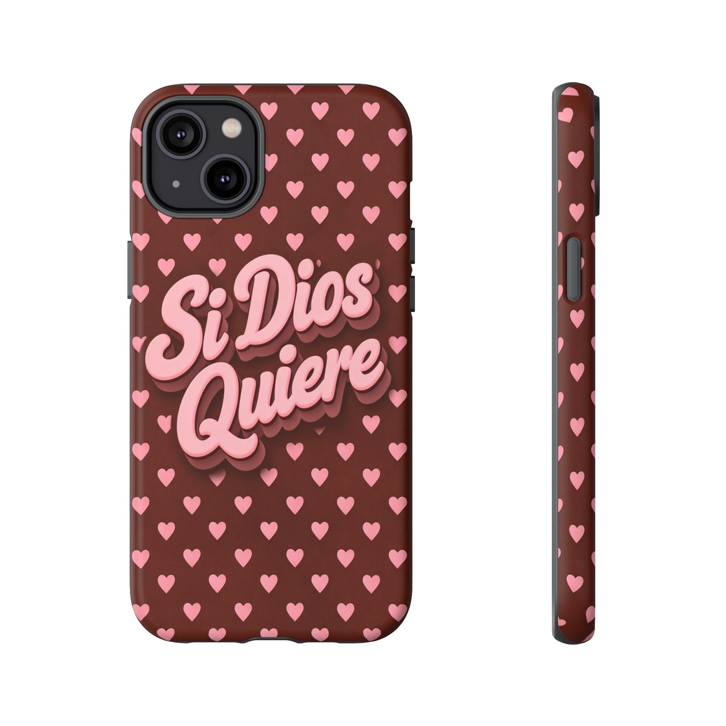 Si Dios Quiere Phone Case Latina Aesthetic Pink Hearts iPhone Samsung