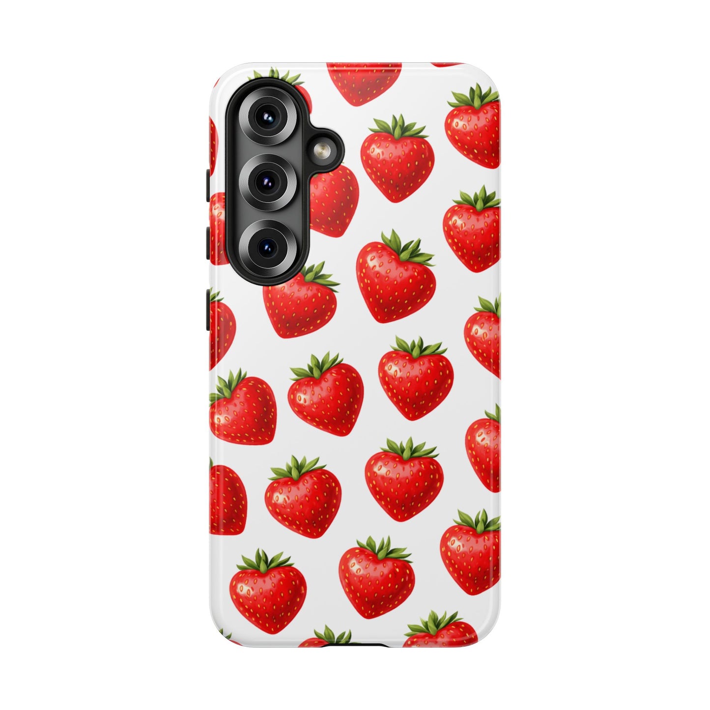 Cute Strawberry Phone Case – Aesthetic Fruit Pattern Protective Cover for Iphone, Samsung Galaxy and Pixel