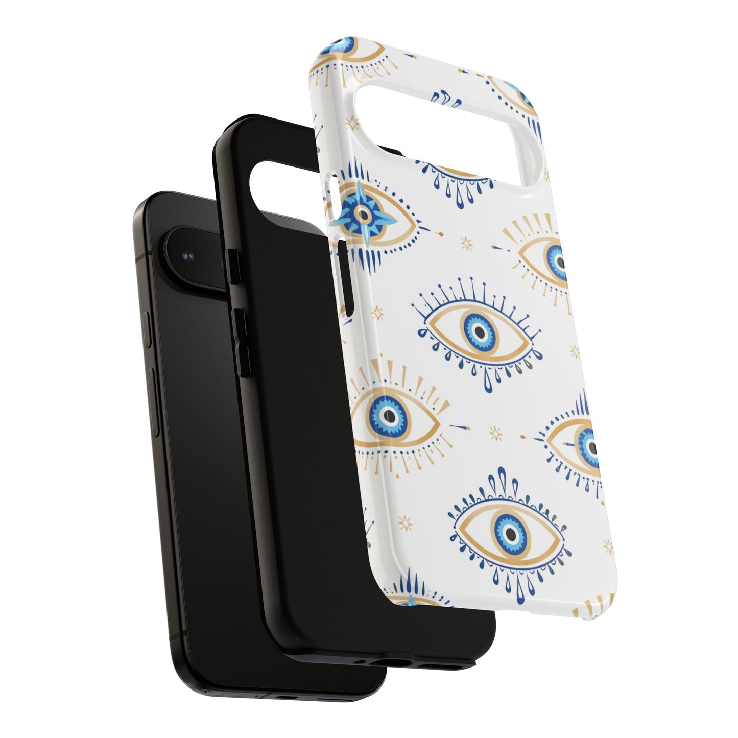 Blue Evil Eye Phone Case – Protective Slim Shockproof Cover for Iphone, Samsung Galaxy and Pixel