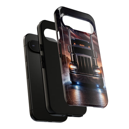 Semi Truck Phone Case American Flag Big Rig Trucker Gift iPhone Samsung
