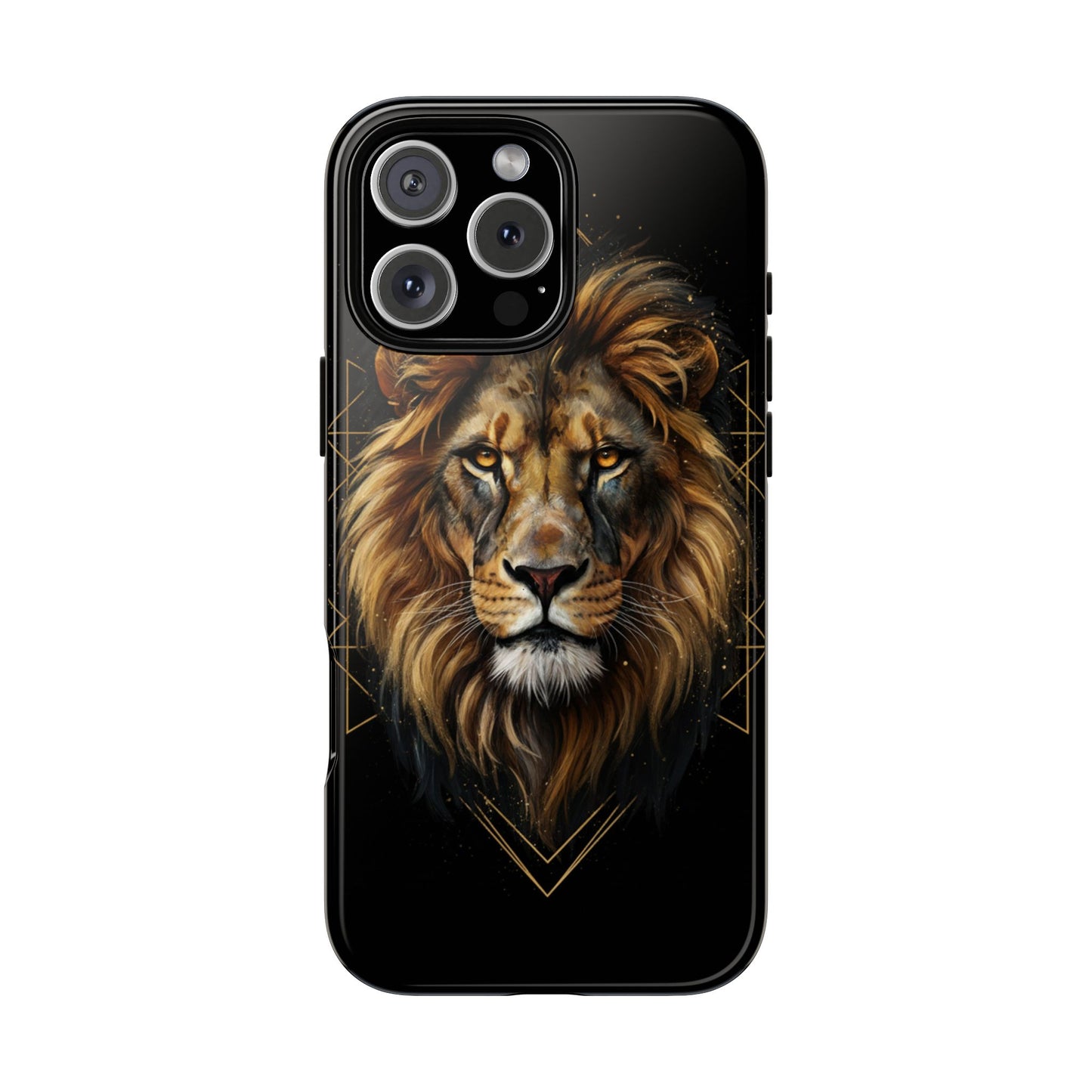 Majestic Lion Phone Case – Black Gold Luxury Lion Art Tough Protective Case