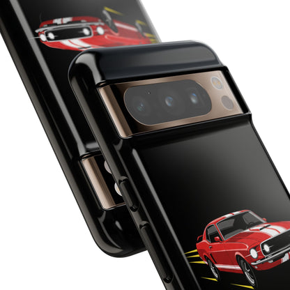 Red Muscle Car Phone Case – Classic Car Racing Tough Protective Case