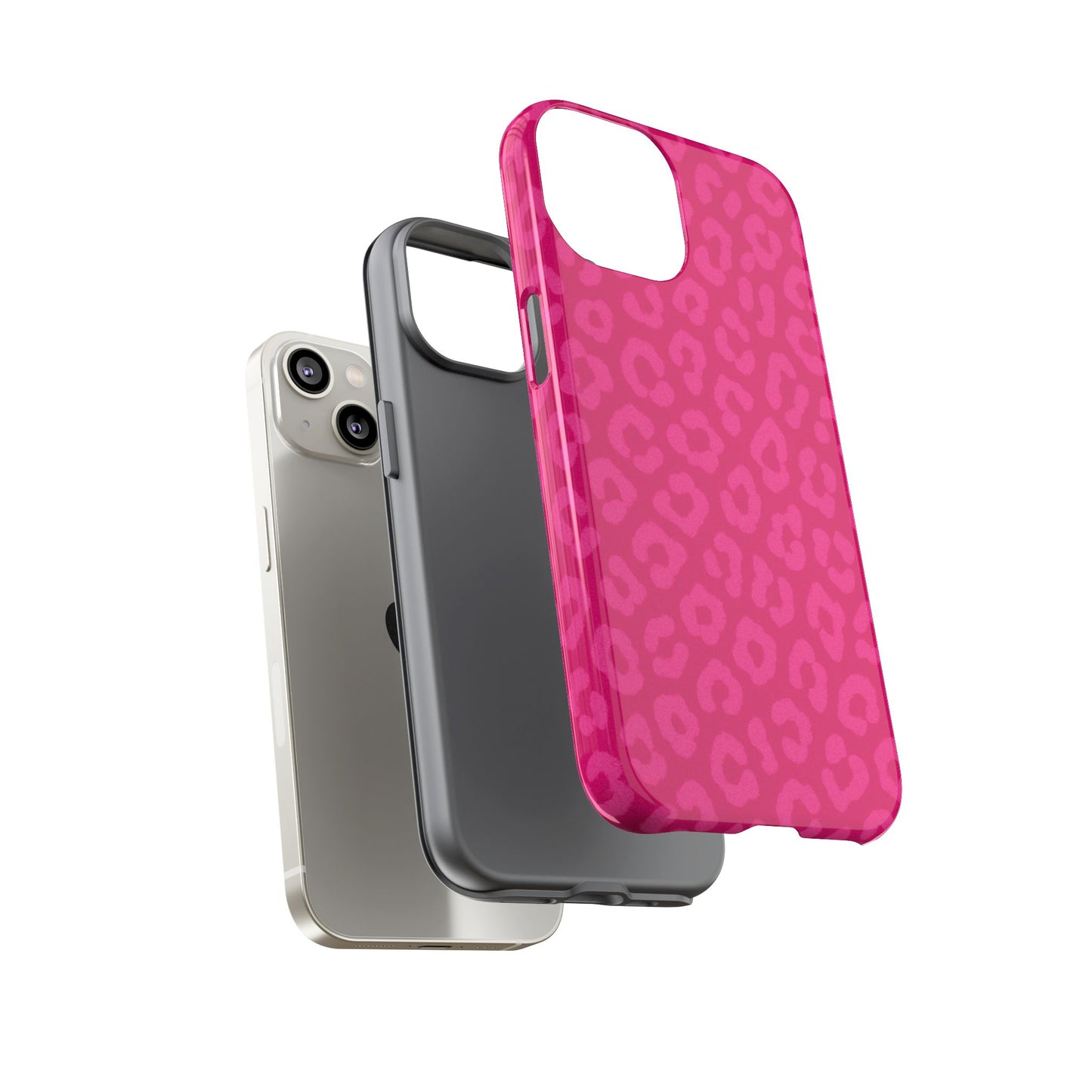 Hot Pink Leopard Print Phone Case – Bold Coquette Leopard Tough Case