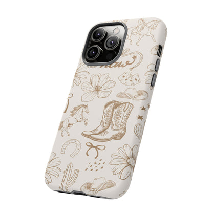 Western Cowgirl Phone Case for iPhone Samsung Galaxy Pixel Tough Case