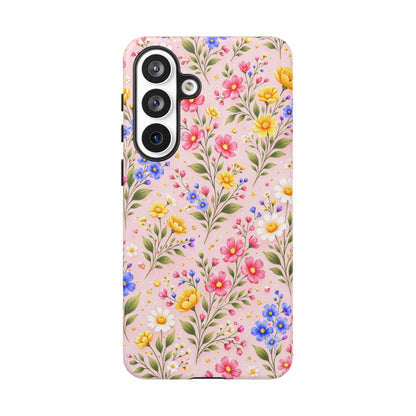 Wildflower Floral Phone Case Vintage Spring Meadow Tough Cover