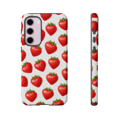 Cute Strawberry Phone Case – Aesthetic Fruit Pattern Protective Cover for Iphone, Samsung Galaxy and Pixel