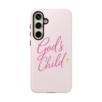 Gods Child Phone Case Christian Pink Aesthetic Tough iPhone Case