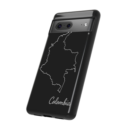 Colombia Outline Phone Case – Minimal Country Map Tough Case (iPhone, Samsung, Pixel)