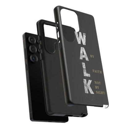 Walk by Faith Not by Sight Christian Phone Case Bible Verse Faith Cover
