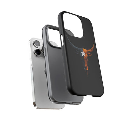 Texas Longhorn Skull Phone Case Western Cowboy Bull iPhone Samsung Cover