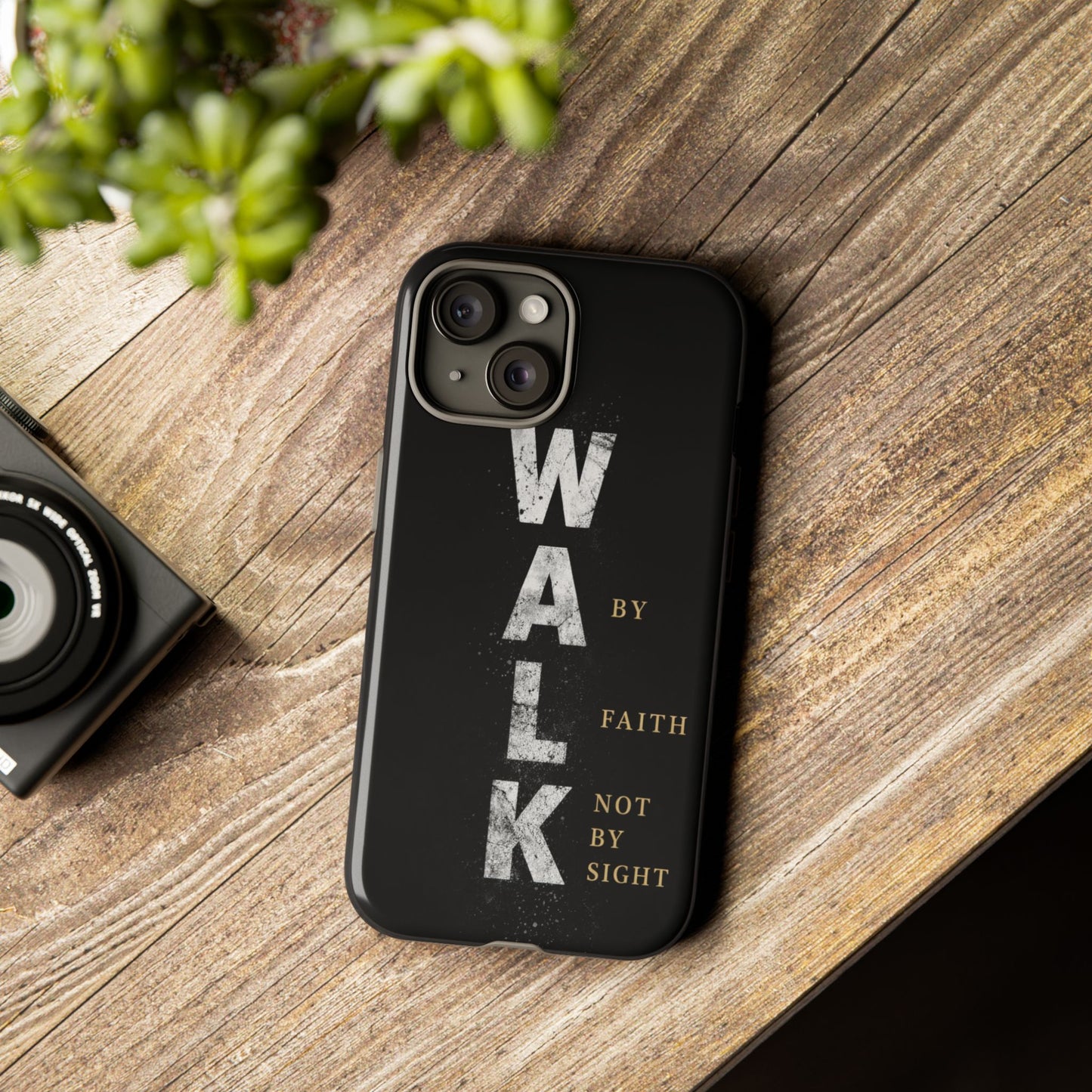 Walk by Faith Not by Sight Christian Phone Case Bible Verse Faith Cover