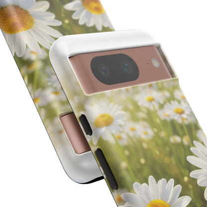 Daisy Phone Case – Floral Spring Field Tough Protective Case (iPhone, Samsung, Pixel)