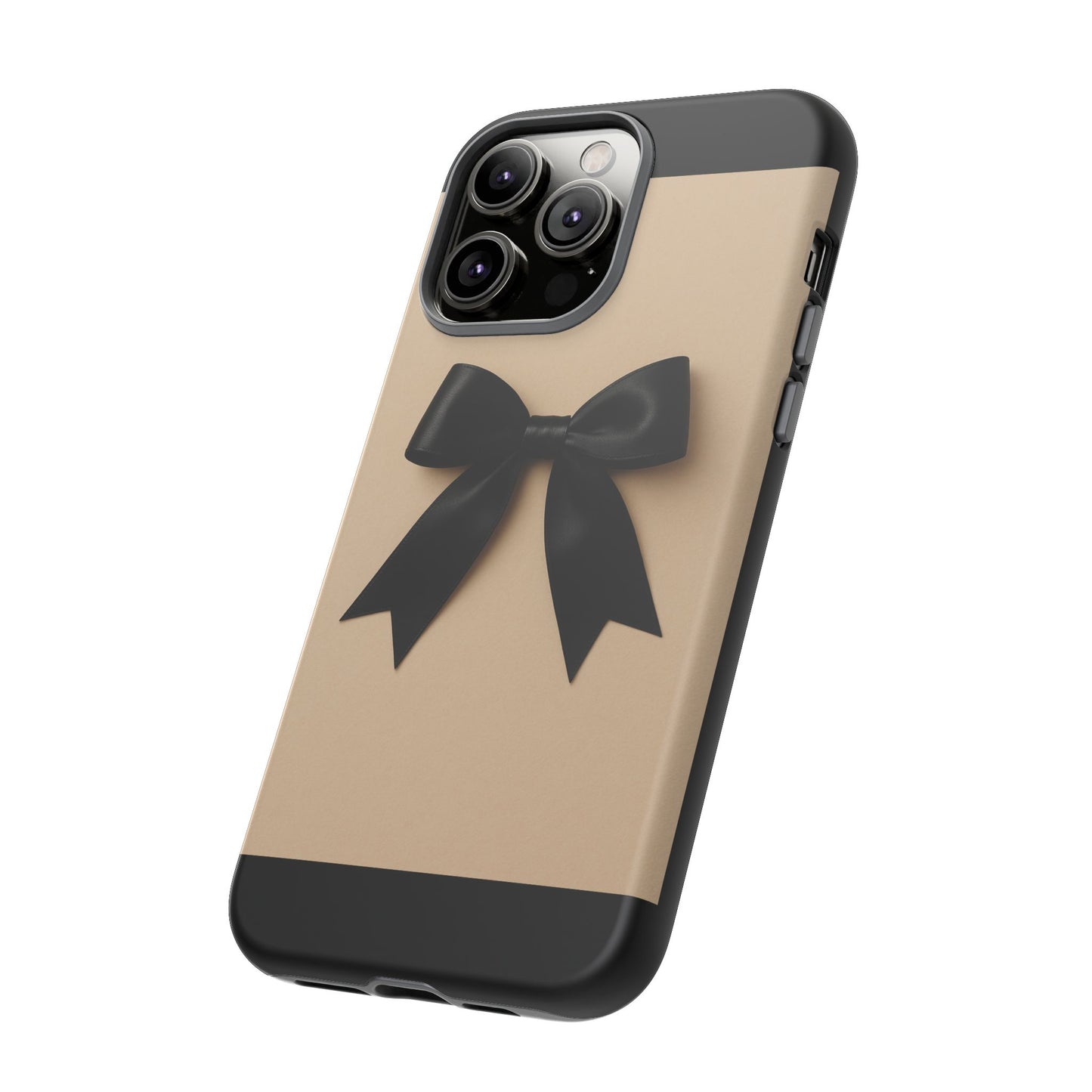 Black Bow Phone Case | Elegant Coquette Bow Design | Chic Neutral Tough Case for iPhone & Samsung