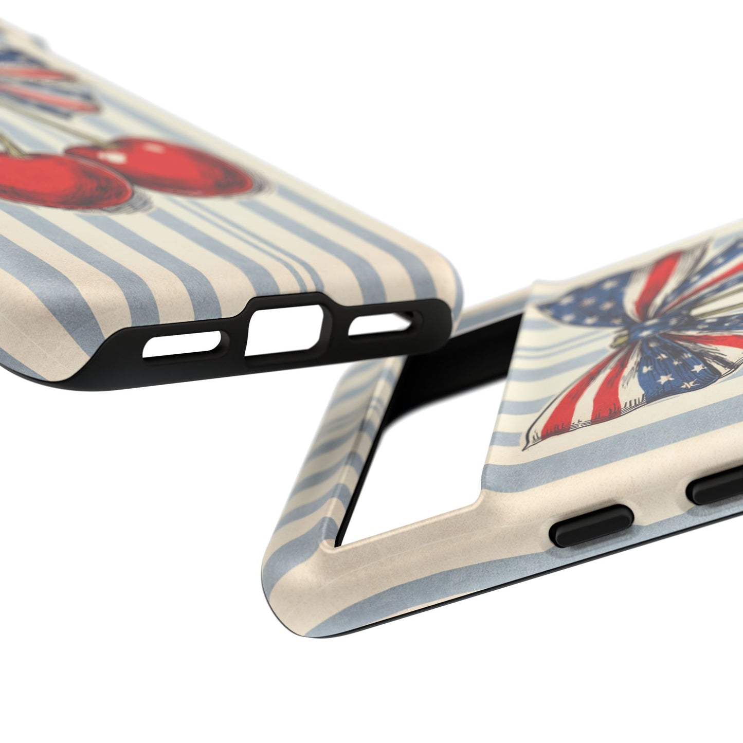 Patriotic Cherry Phone Case Americana Coquette Aesthetic iPhone Samsung