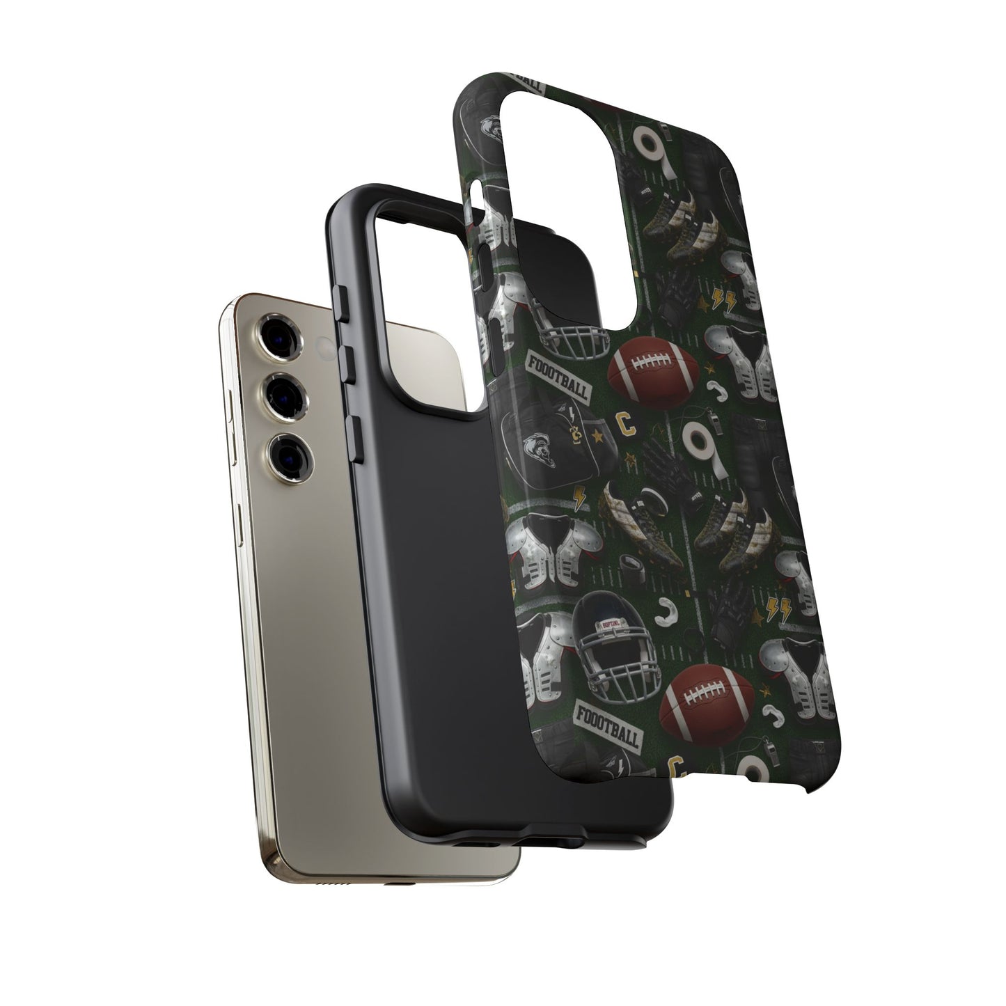 Football Pattern Phone Case – Sports Fan Tough Protective Game Day Case