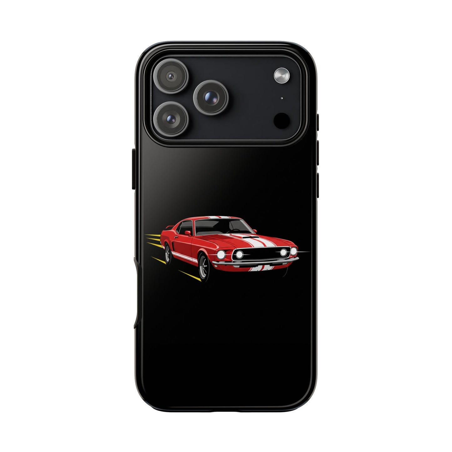 Red Muscle Car Phone Case – Classic Car Racing Tough Protective Case