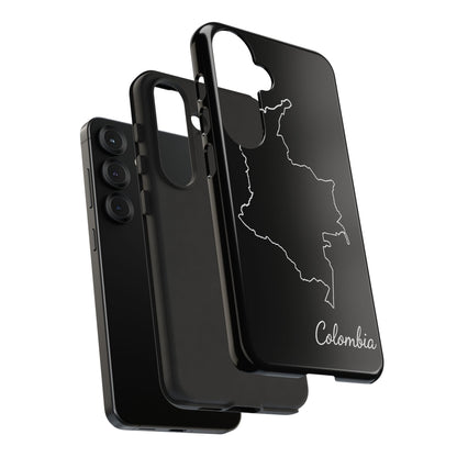 Colombia Outline Phone Case – Minimal Country Map Tough Case (iPhone, Samsung, Pixel)