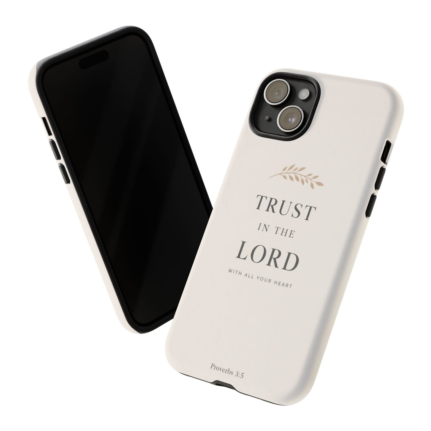Proverbs 3:5 Christian Phone Case Trust in the Lord Minimalist Faith Cover