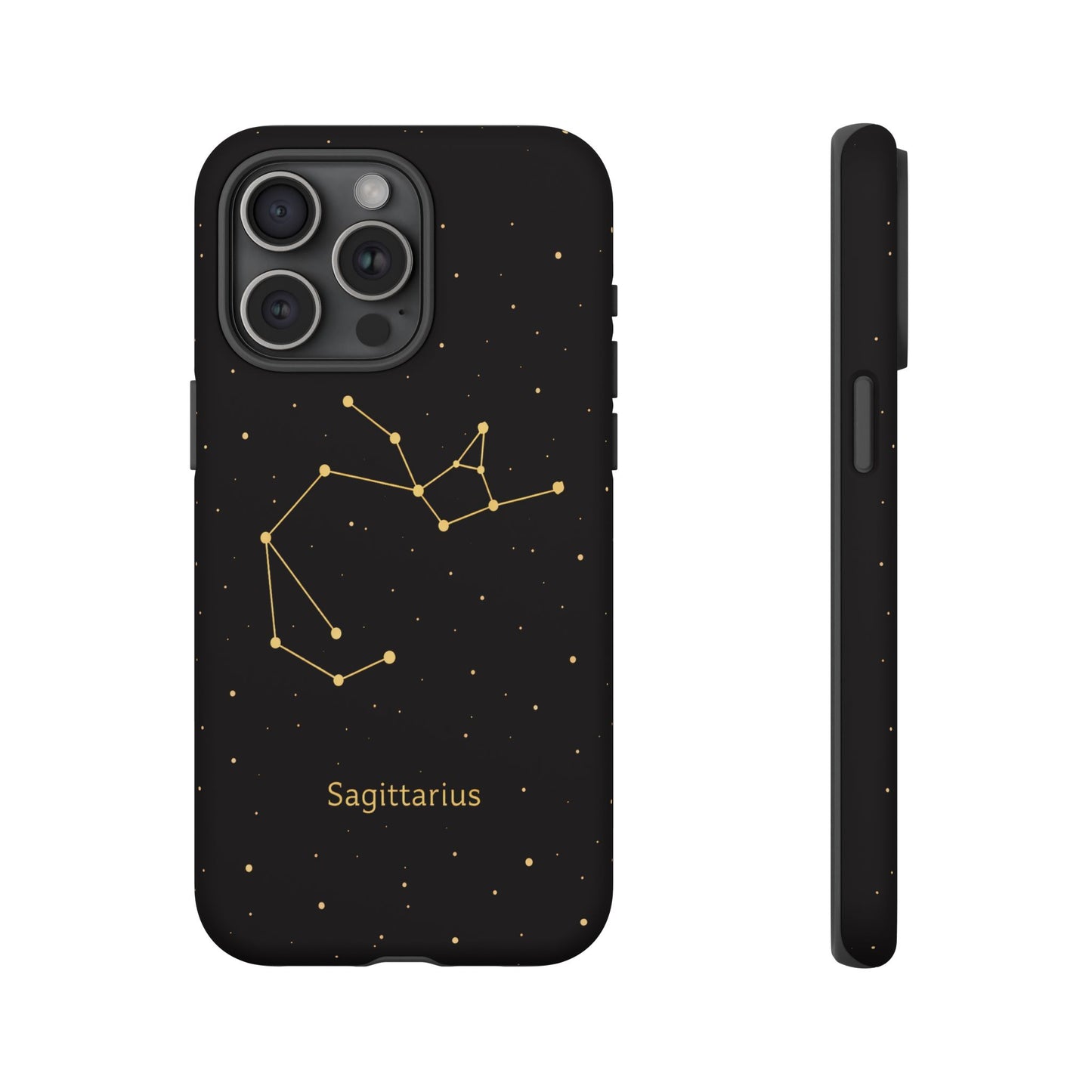 Sagittarius Zodiac Constellation Phone Case – Luxe Gold Celestial Cover