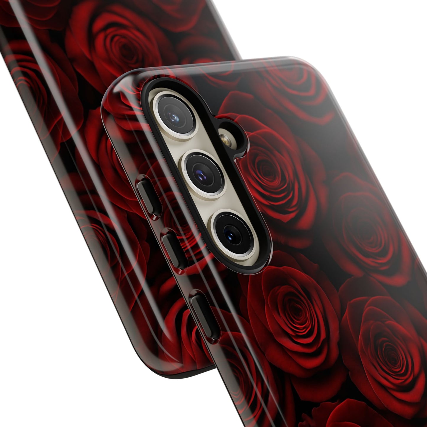 Dark Red Rose Phone Case – Gothic Floral Tough Case (iPhone, Samsung, Pixel)