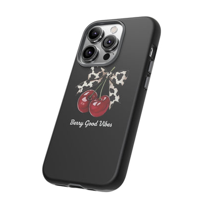 Cherry Cow Print Phone Case | Coquette Bow Aesthetic iPhone & Samsung Tough Case