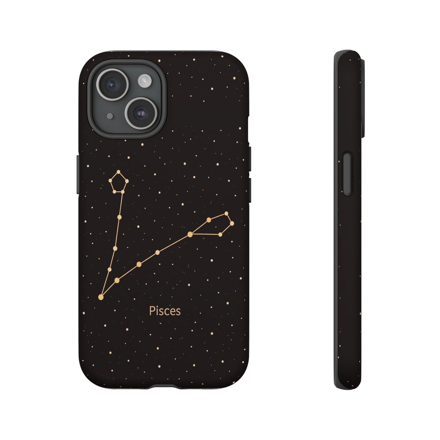 Pisces Zodiac Constellation Phone Case – Luxe Gold Celestial Cover