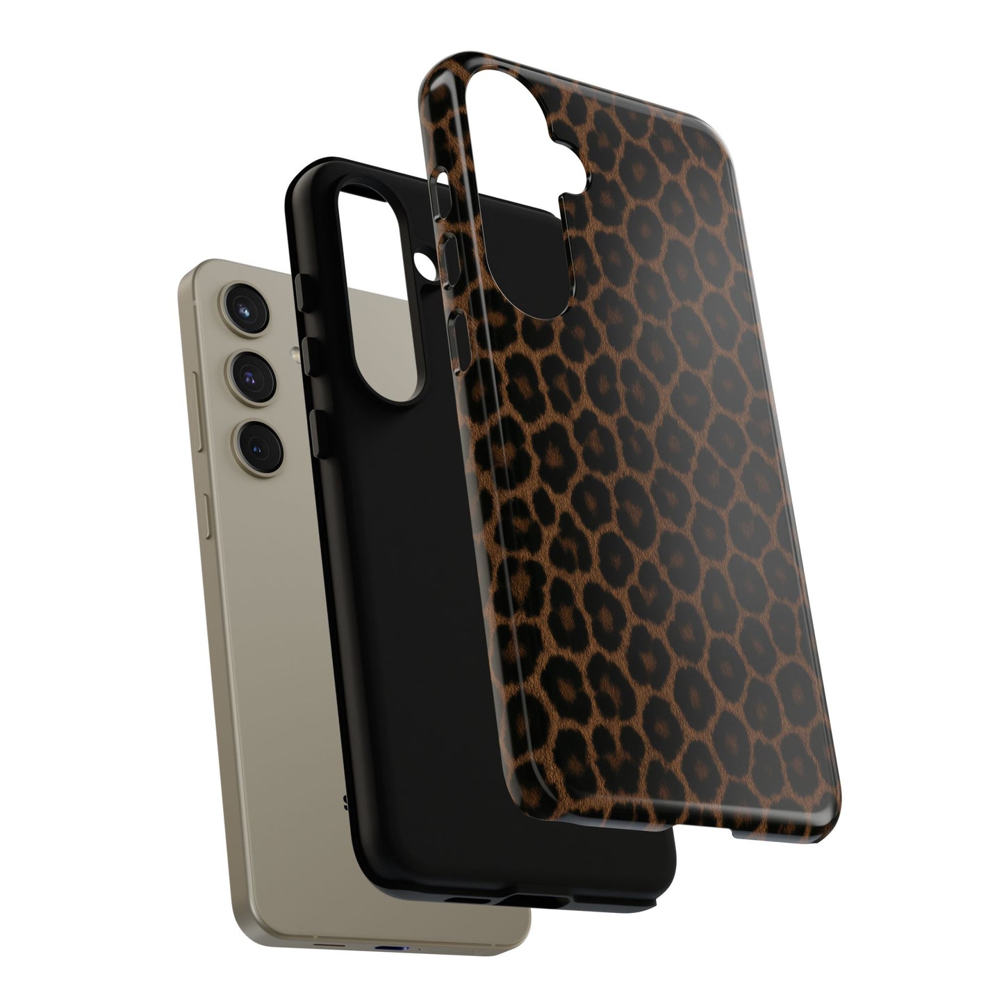 Brown Leopard Print Phone Case | Classic Animal Print Aesthetic Tough Protective Case