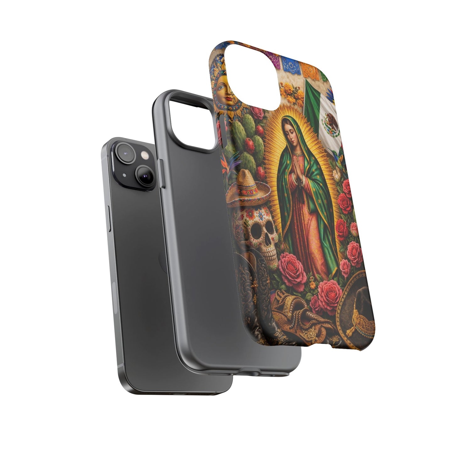 Virgen de Guadalupe Phone Case Mexican Floral iPhone Samsung Pixel Case