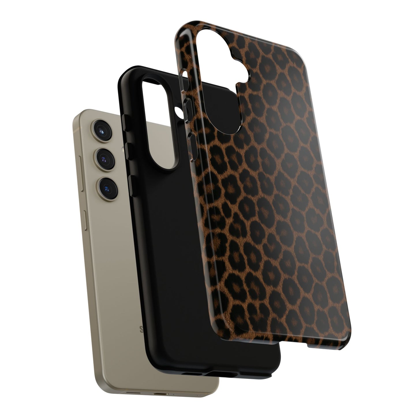 Brown Leopard Print Phone Case | Classic Animal Print Aesthetic Tough Protective Case