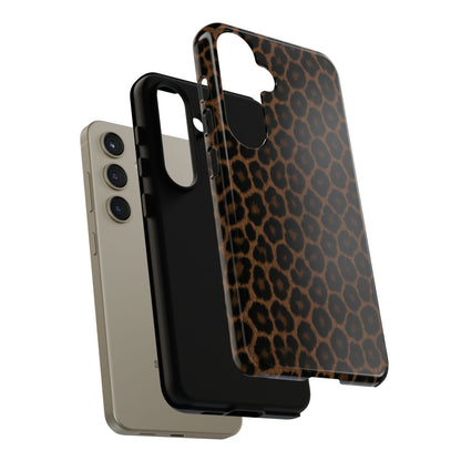 Brown Leopard Print Phone Case | Classic Animal Print Aesthetic Tough Protective Case