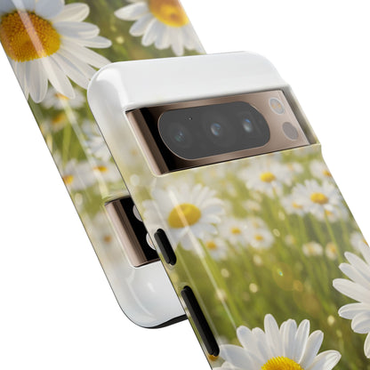 Daisy Phone Case – Floral Spring Field Tough Protective Case (iPhone, Samsung, Pixel)
