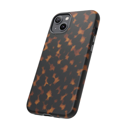 Tortoiseshell Pattern Tough Phone Case | Classic Leopard-Style Protective Cover