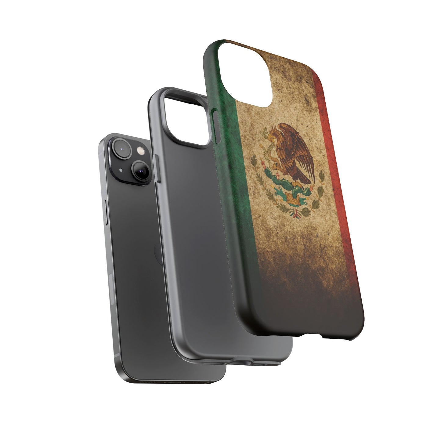 Vintage Mexico Flag Phone Case – Mexican Pride Grunge Flag Aesthetic Tough Case