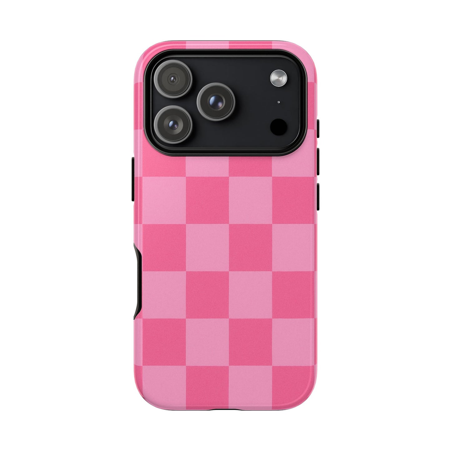 Pink Checkerboard Phone Case | Cute Aesthetic Checkered iPhone & Samsung Tough Case