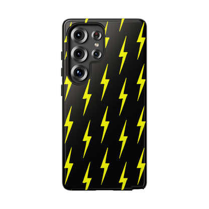 Yellow Lightning Bolt Tough Phone Case | Bold Electric Pattern Case for Iphone, Samsung Galaxy and Pixel