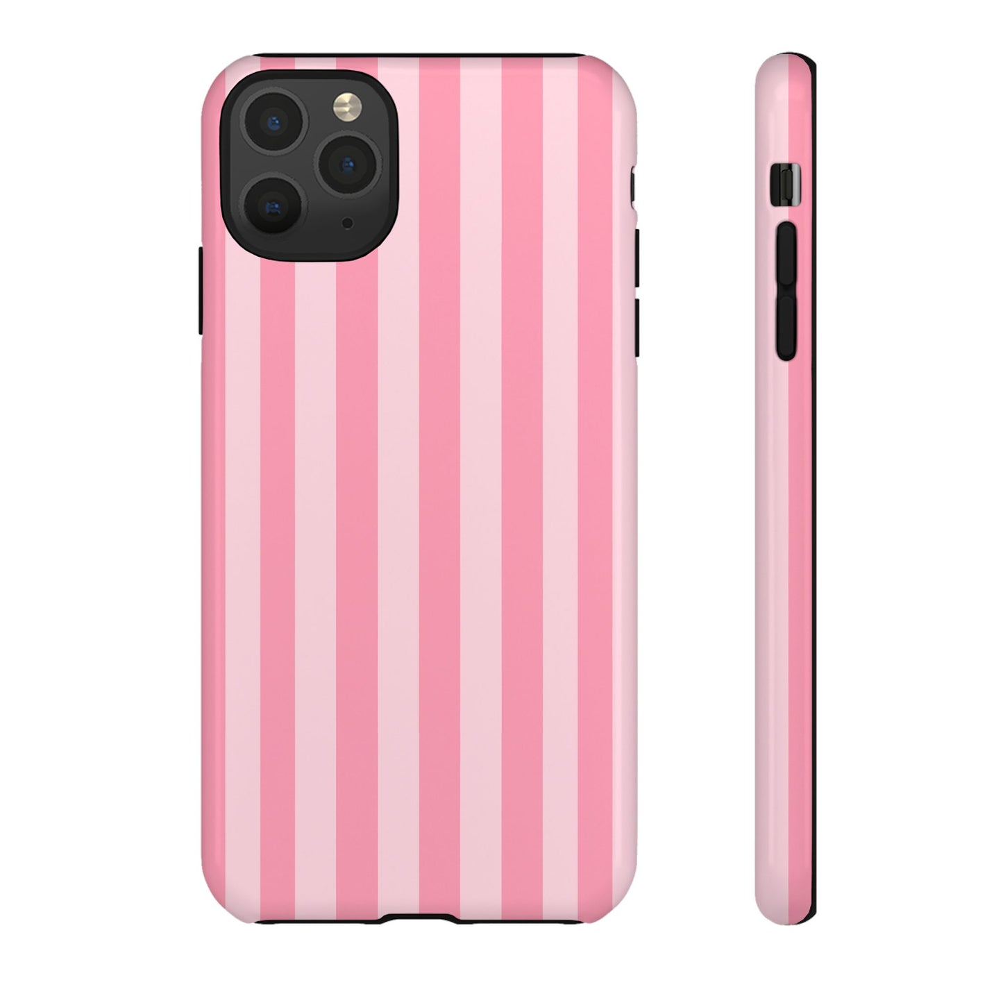 Pink Vertical Stripe Phone Case | Minimal Pastel Stripes Tough Case