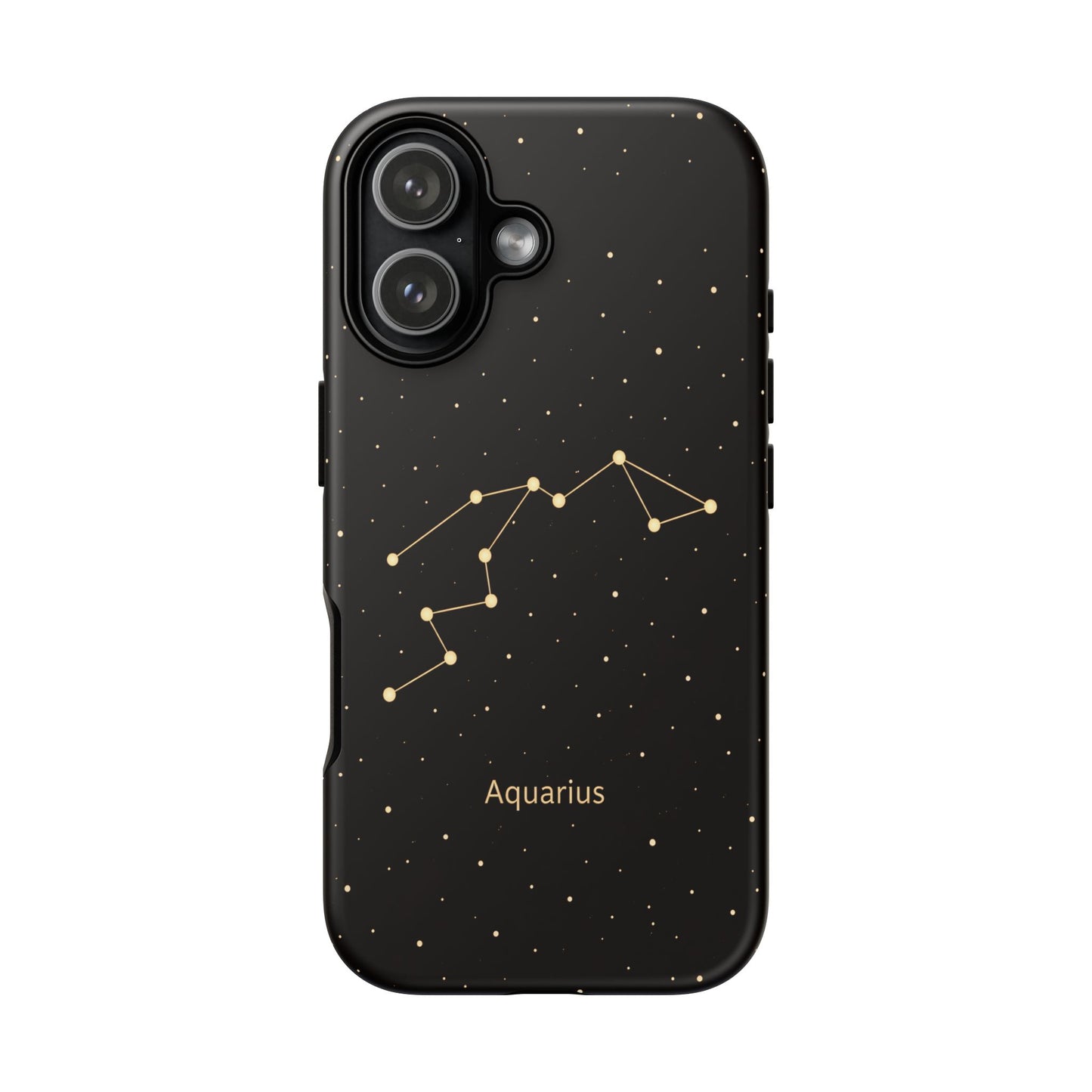 Aquarius Zodiac Constellation Phone Case – Luxe Gold Celestial Cover