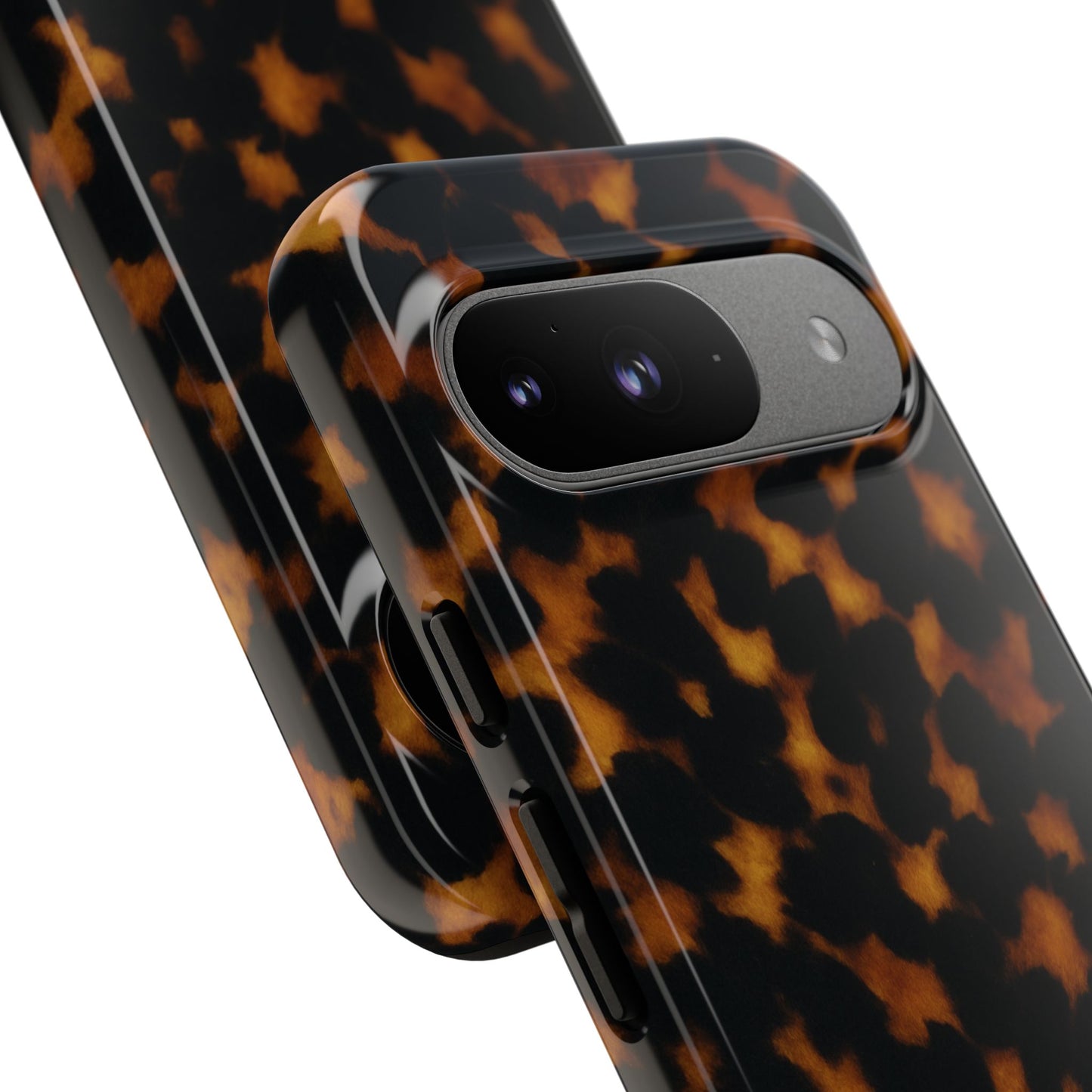 Tortoiseshell Pattern Tough Phone Case | Classic Leopard-Style Protective Cover